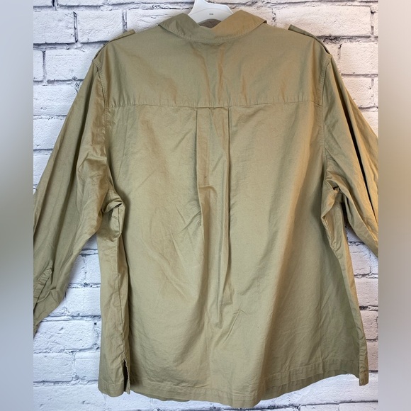 Lane Bryant x Glamour Tan Military Style Safari Button Up Shirt size 22 - Picture 6 of 9